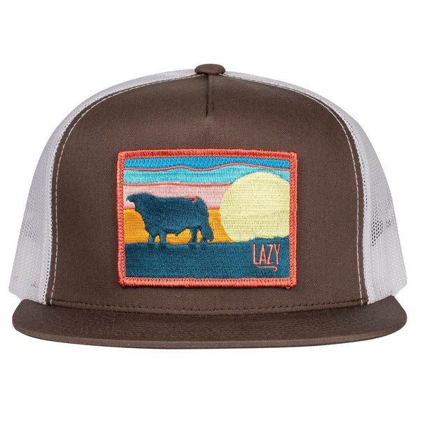 Brown & White Hereford Sky Trucker - Rooster 