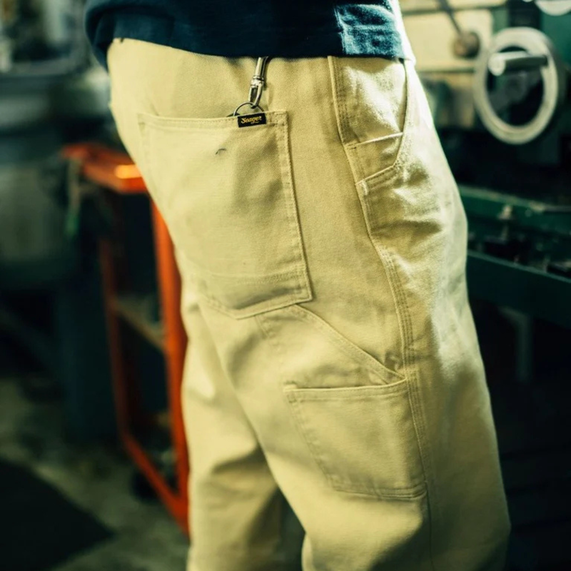Bison Canvas Pants – Stone