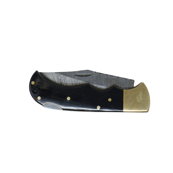 Bone Daddy Damascus Folder - Rooster 