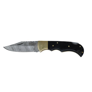 Bone Daddy Damascus Folder - Rooster 