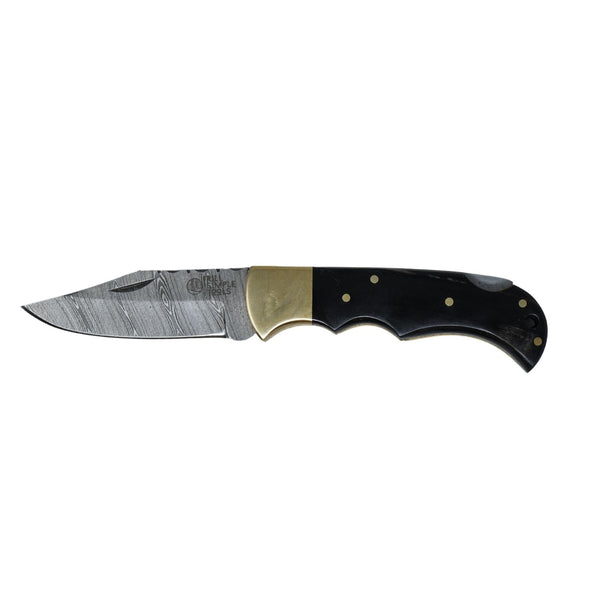 Bone Daddy Damascus Folder - Rooster 