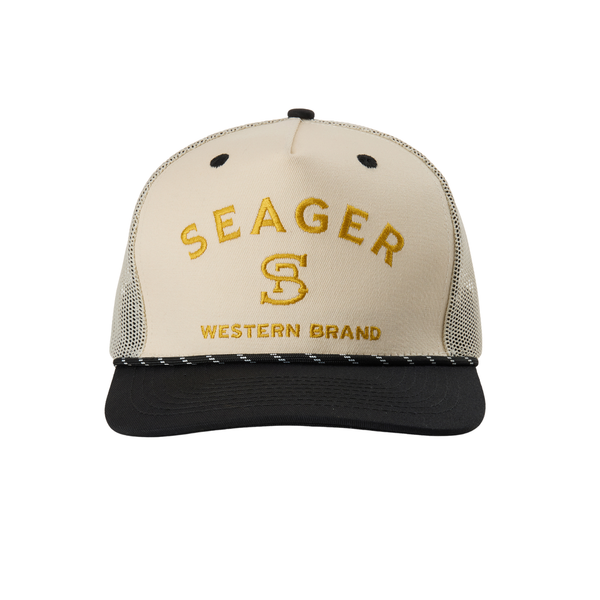 Branded Trucker Snapback Black/ White - Rooster 