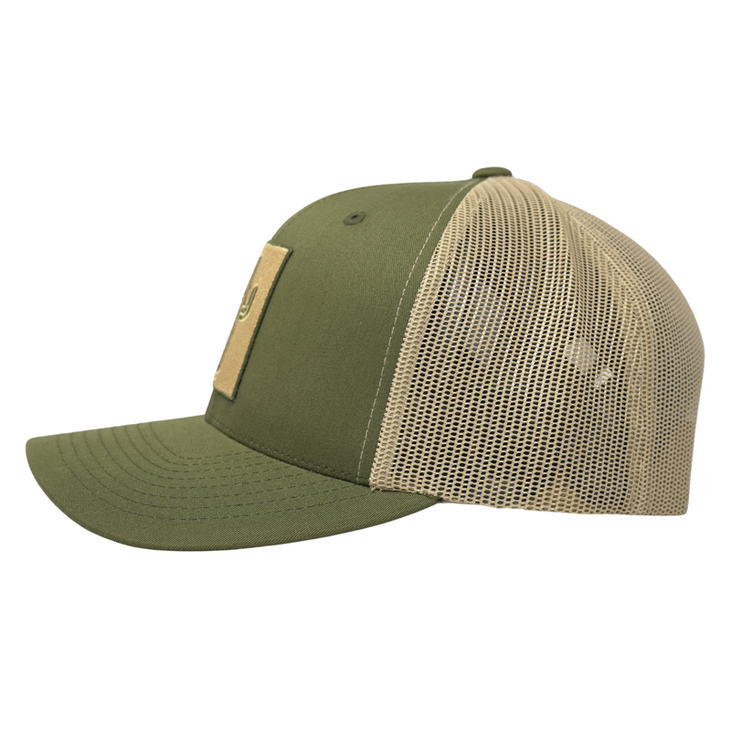 Cactus Stated Green/Khaki Trucker - Rooster 