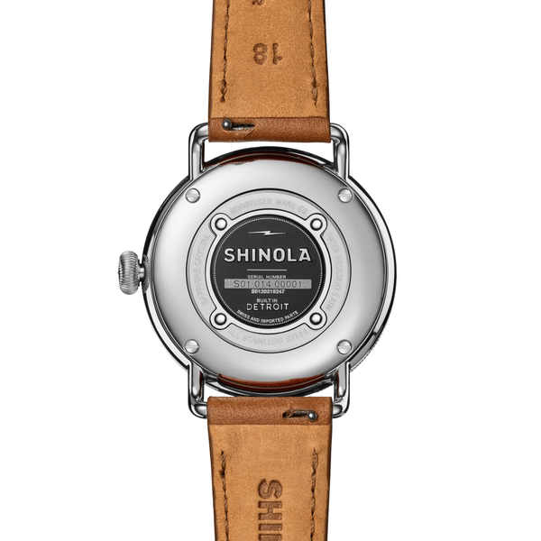 Canfield 3HD 38mm Astro Blue Tan Leather Strap - Rooster 