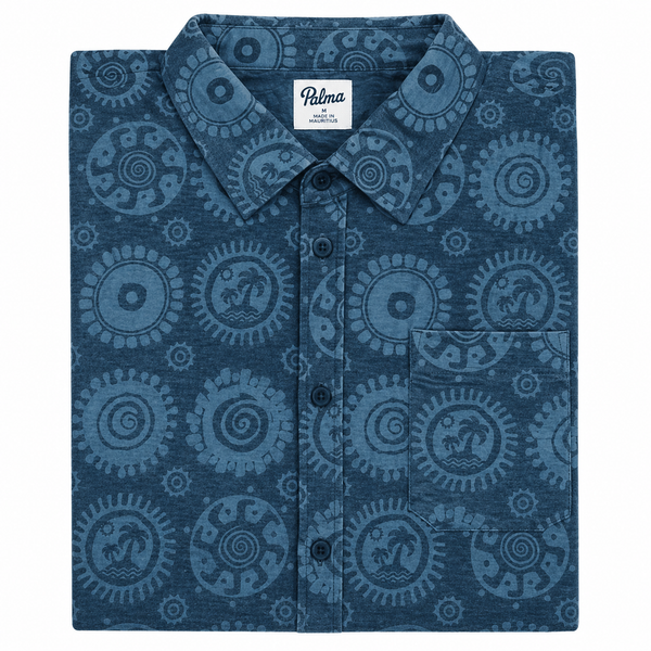 Sun Dial Short Sleeve Button Up - Rooster 