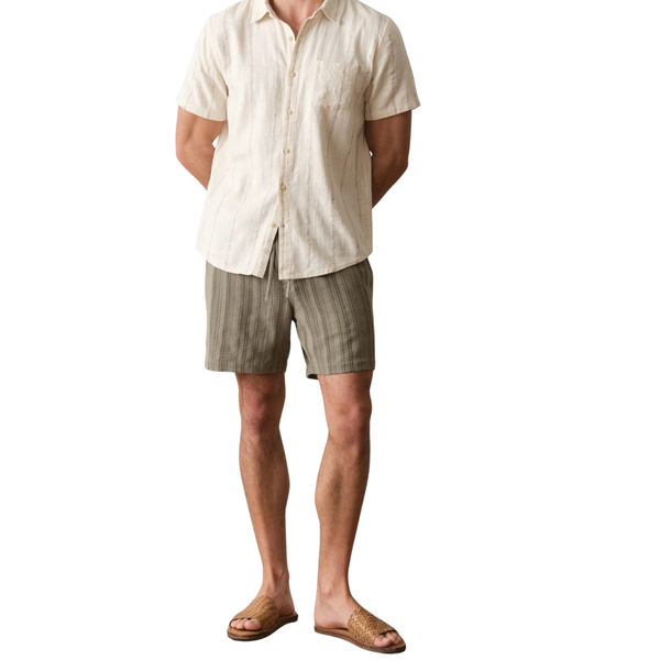 Classic Embroidered Stretch Selvage Shirt - Rooster 