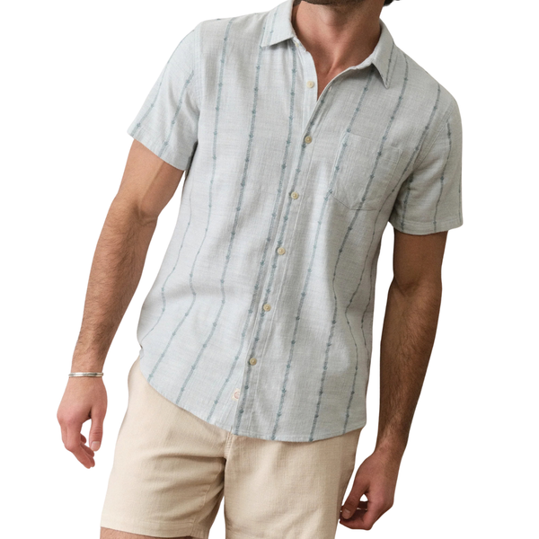 Classic Embroidered Stretch Selvage Shirt - Rooster 