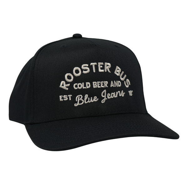 Cold Beer and Blue Jeans Rooster Bus Hat - Rooster 