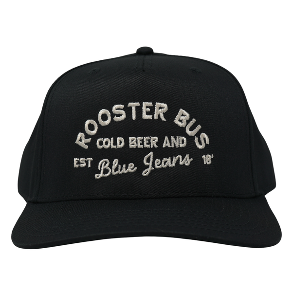 Cold Beer and Blue Jeans Rooster Bus Hat - Rooster 