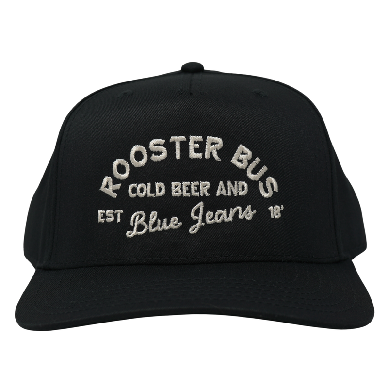 Cold Beer and Blue Jeans Rooster Bus Hat - Rooster 