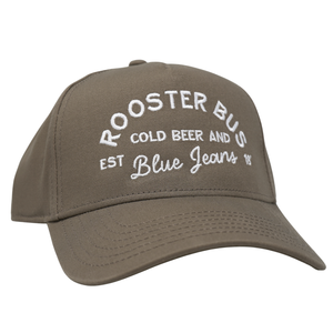 Cold Beer and Blue Jeans Rooster Bus Hat - Rooster 