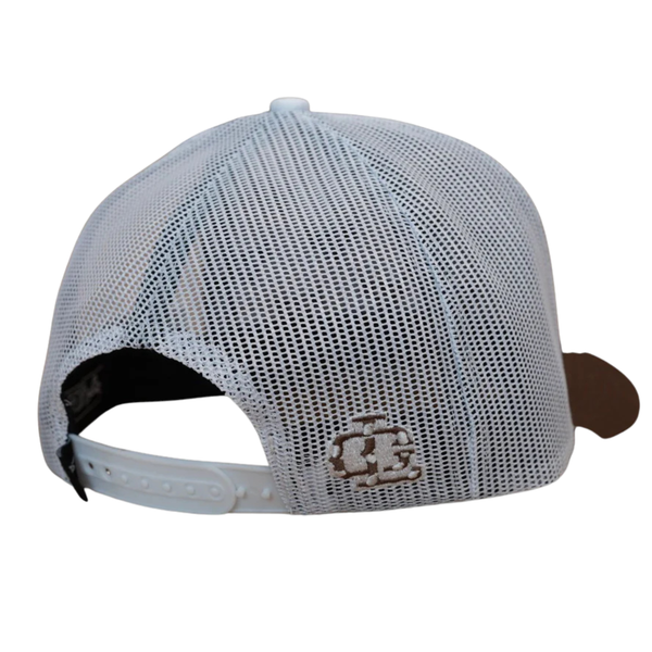 Cowhide White/Brown Hat - Rooster 