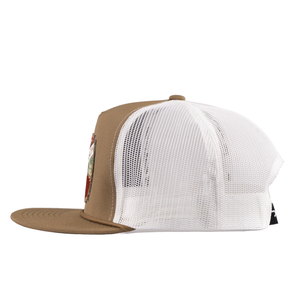 Coyote Brown and White Desert Show Time Rope Trucker - Rooster 