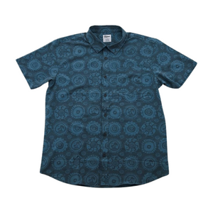 Sun Dial Short Sleeve Button Up - Rooster 