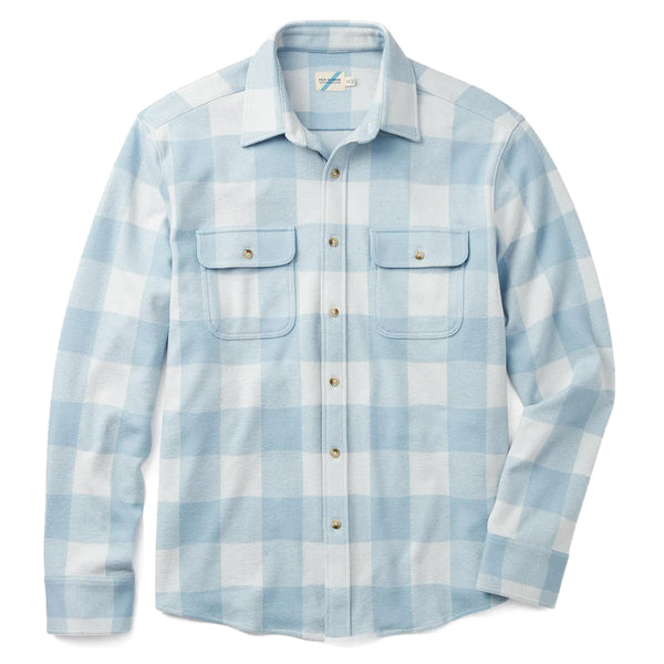 The Ultra-Stretch Dunewood Flannel - Light Blue Plaid - Rooster 