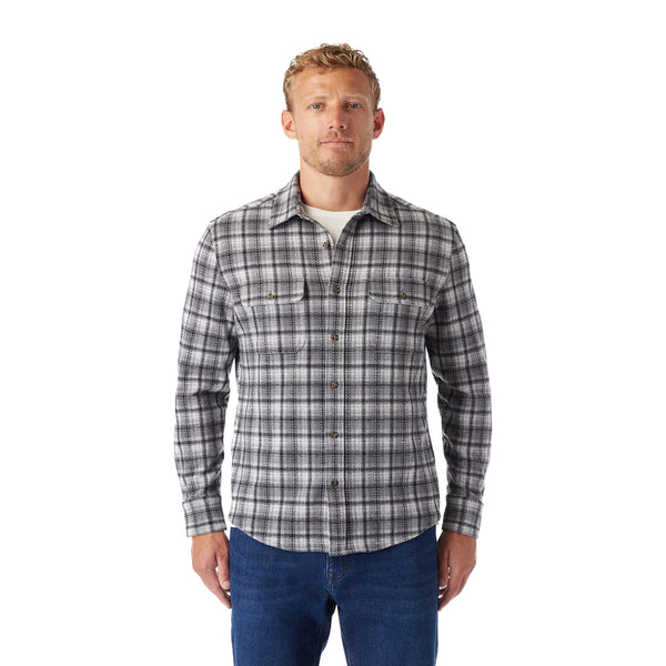 The Ultra-Stretch Dunewood Flannel - Charcoal Plaid - Rooster 