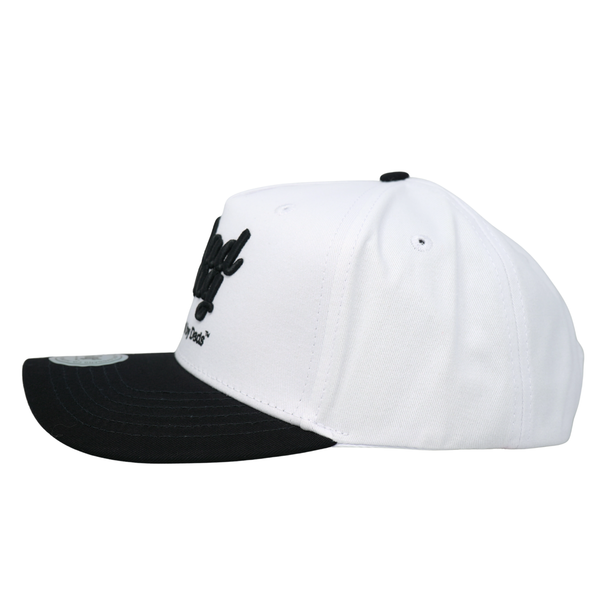 White & Black Logo Hat - Rooster 