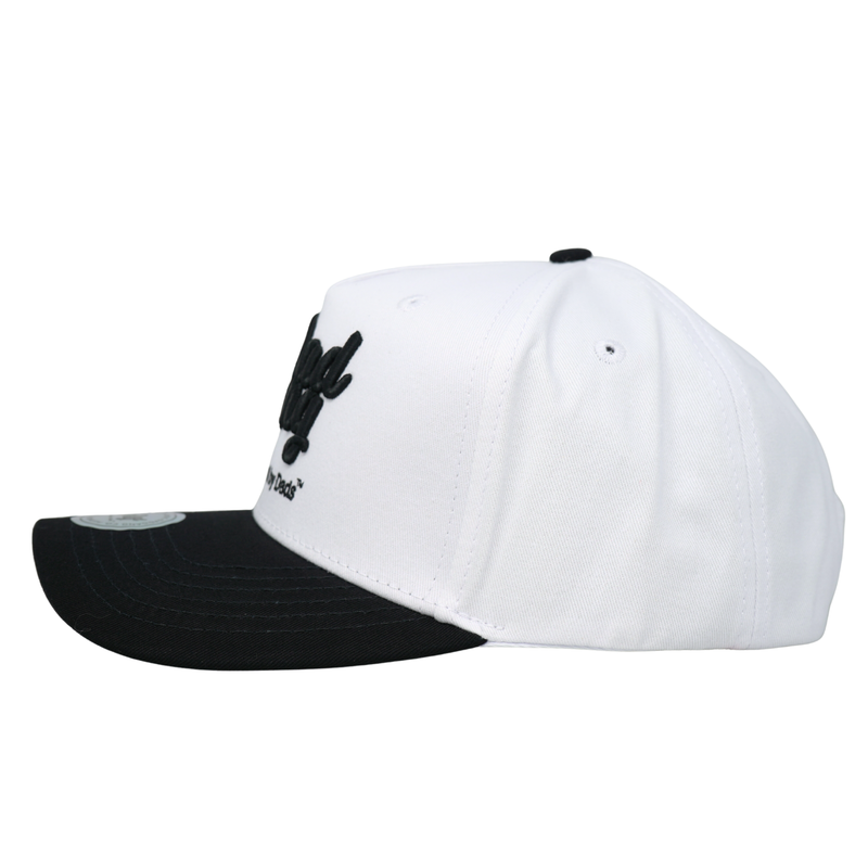 White & Black Logo Hat - Rooster 