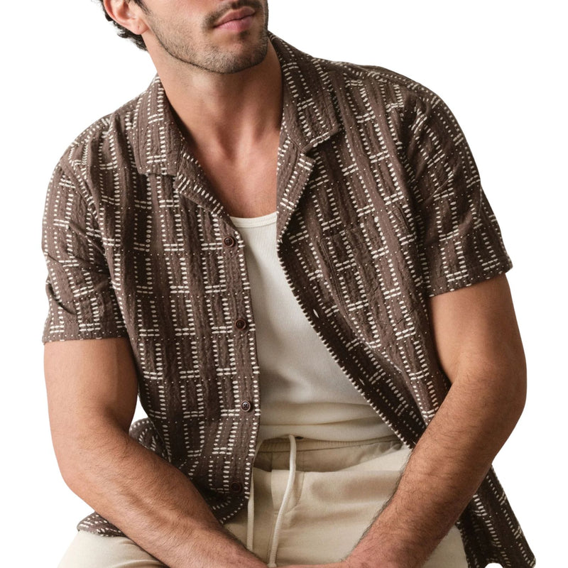 Dobby Resort Shirt – Brown