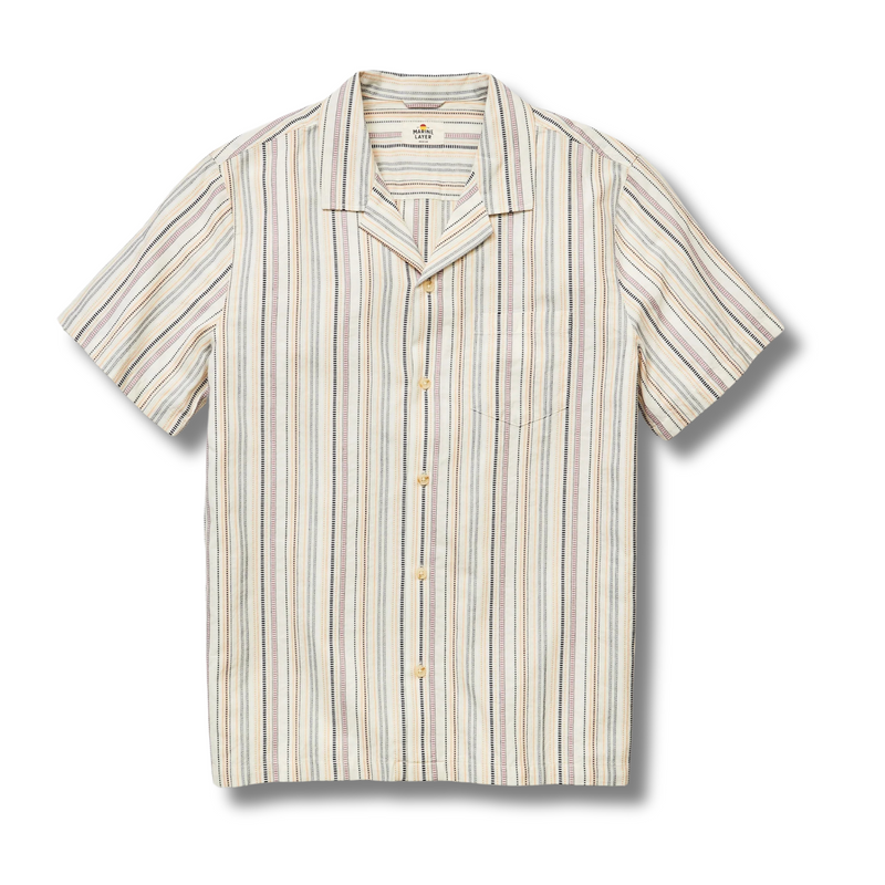 Dobby Resort Shirt – Natural Multi Stripe