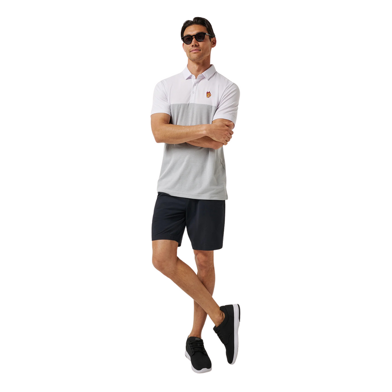 Drop Back ASU Polo – White/ Heather Grey