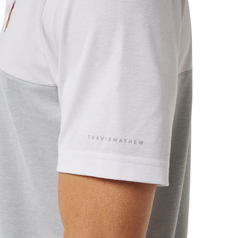 Drop Back ASU Polo – White/ Heather Grey
