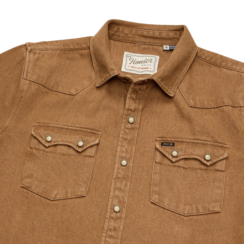 Dust Up Denim Snapshirt – Owens Oaker Wash