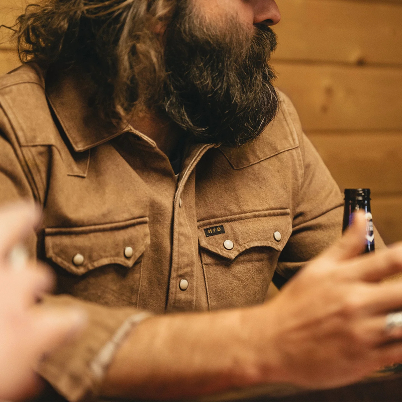 Dust Up Denim Snapshirt – Owens Oaker Wash