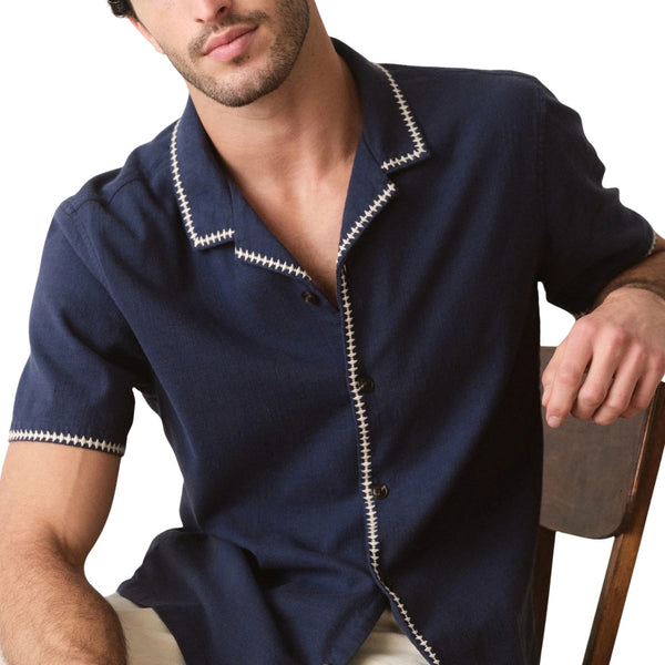 Embroidered Resort Shirt - Rooster 