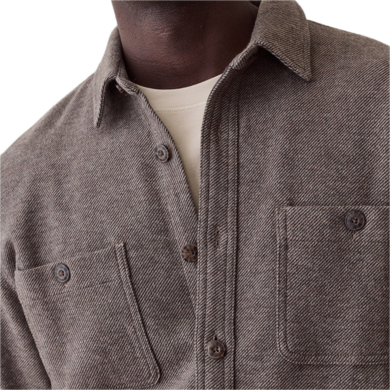 Pacifica Stretch Twill Overshirt – Brown