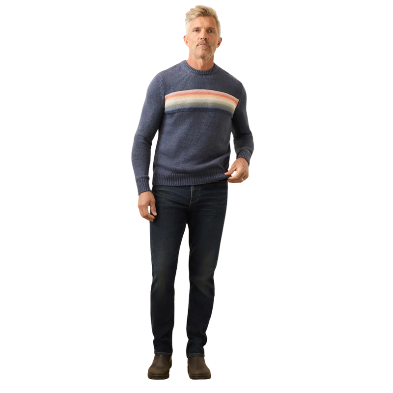 Heirloom Crewneck Sweater – Navy Lake Torch Stripe