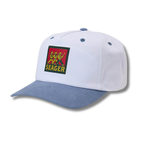 Finger Guns Snapback White/ Teal - Rooster 