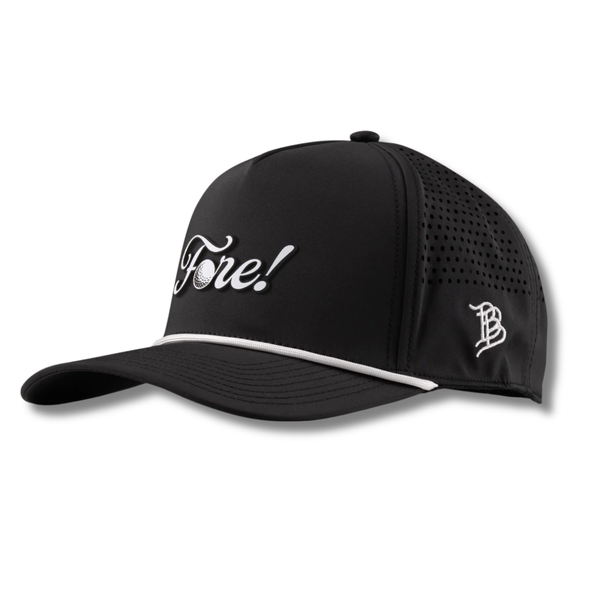 Fore! Script Curved 5 Panel Rope - Rooster 