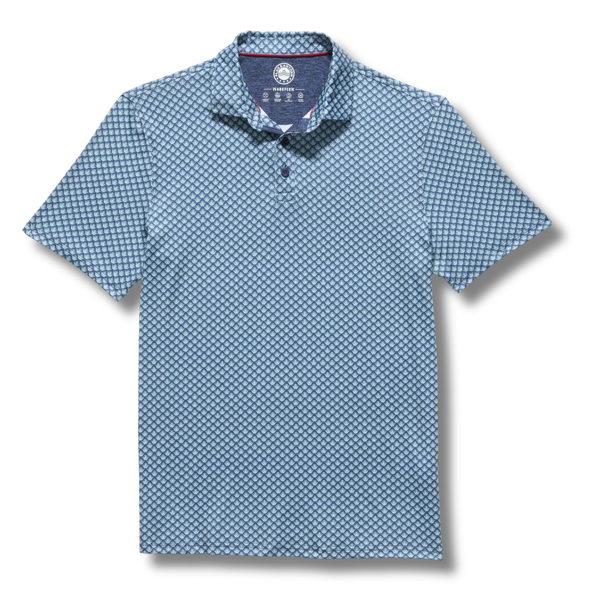 Fridley SS Agave Print Performance Polo - Rooster 