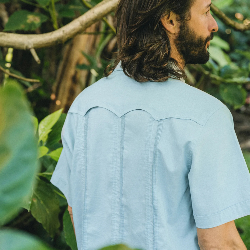 Guayabera Shirt – Nile Blue