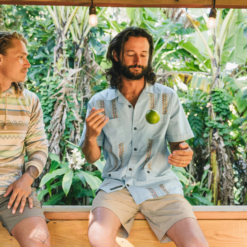 Guayabera Shirt – Nile Blue