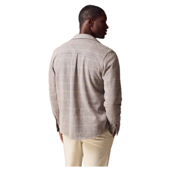 Pacifica Stretch Twill Overshirt – Brown Plaid Herringbone