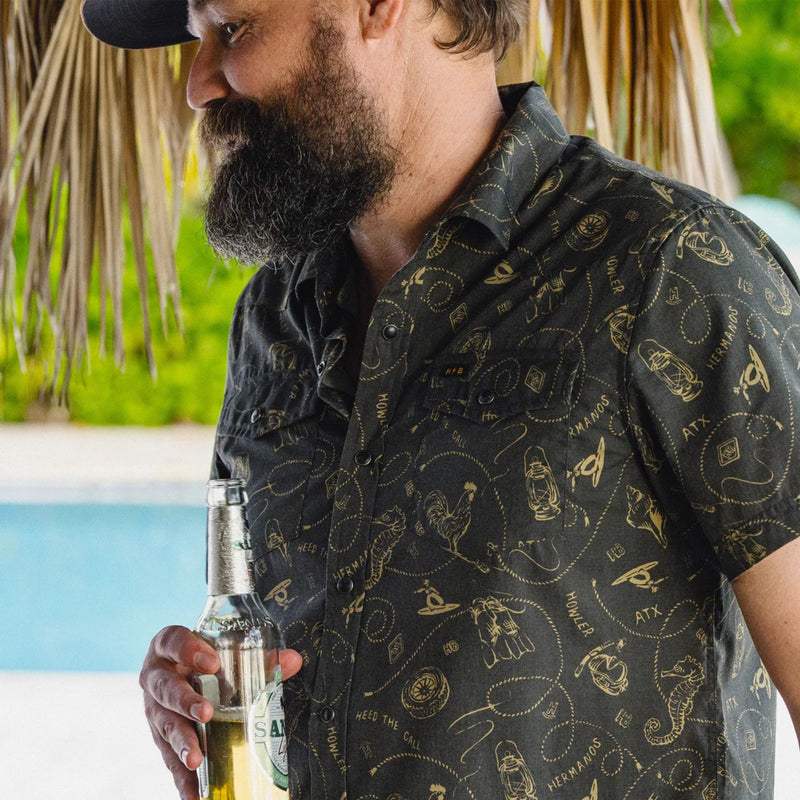 H Bar B Snapshirt - Sea Rodeo – Antique Black