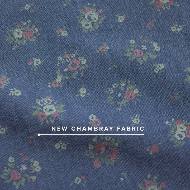 H Bar B Snapshirt - Bouquets – Washed Indigo