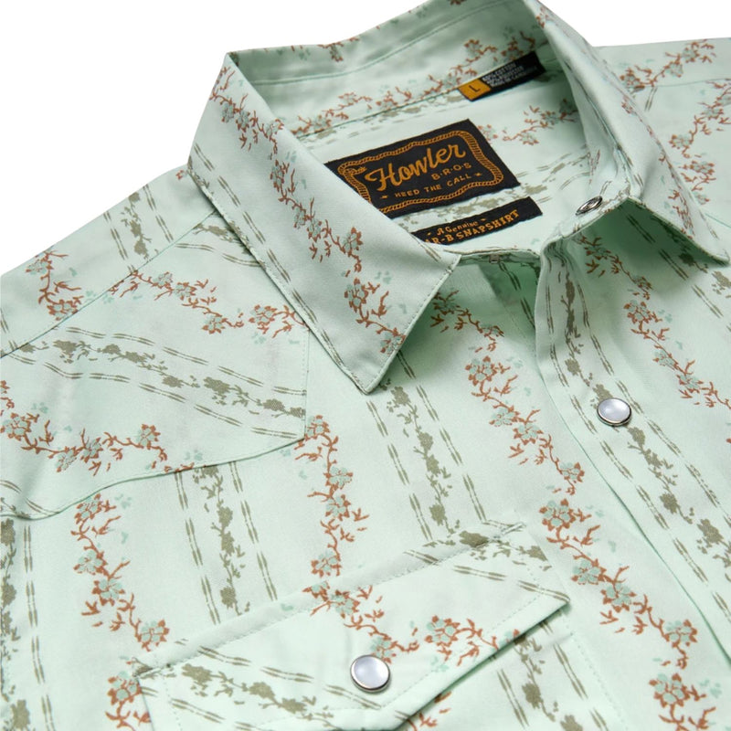 H Bar B Snapshirt - Hibiscus Ribbons – Mint