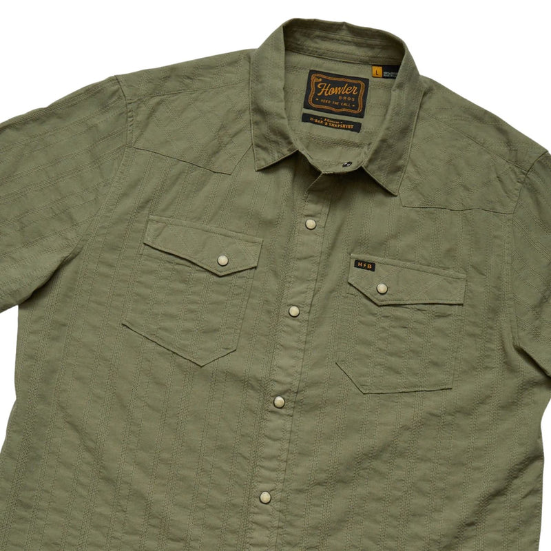 H Bar B Snapshirt - Eyelet Stripe – Cadet