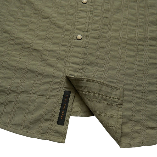 H Bar B Snapshirt - Eyelet Stripe - Rooster 