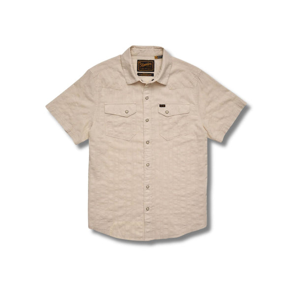 H Bar B Snapshirt - Eyelet Stripe - Rooster 