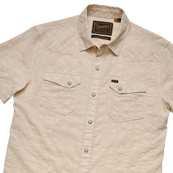 H Bar B Snapshirt - Eyelet Stripe - Rooster 