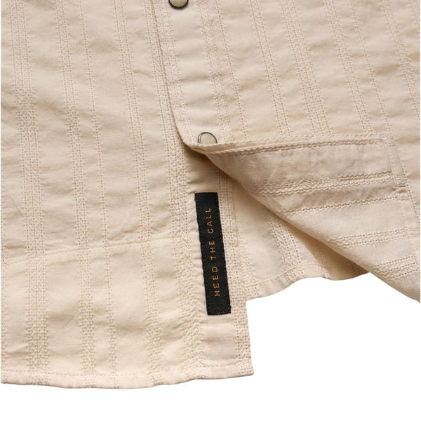 H Bar B Snapshirt - Eyelet Stripe - Rooster 