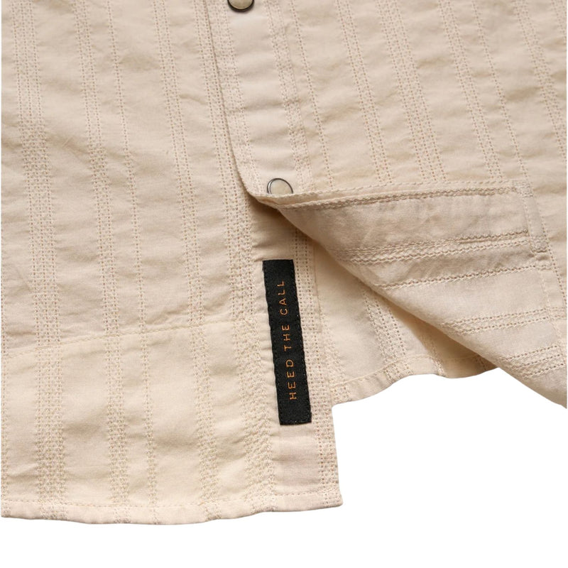 H Bar B Snapshirt - Eyelet Stripe – Off White