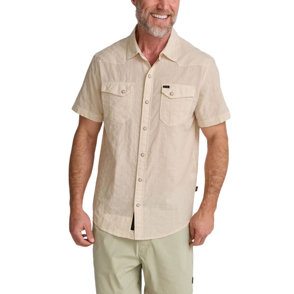 H Bar B Snapshirt - Eyelet Stripe - Rooster 