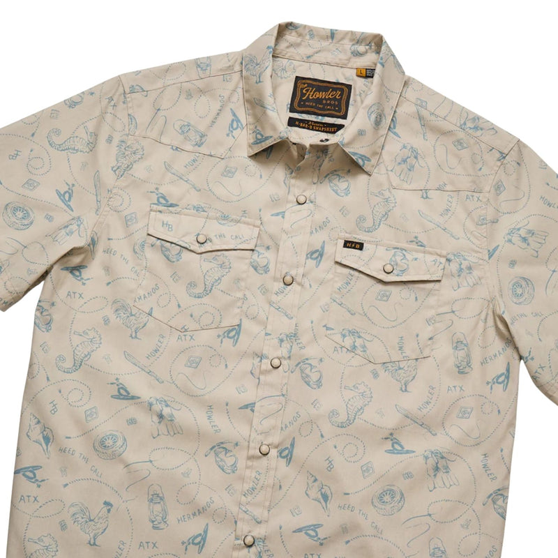 H Bar B Snapshirt - Sea Rodeo – Sand