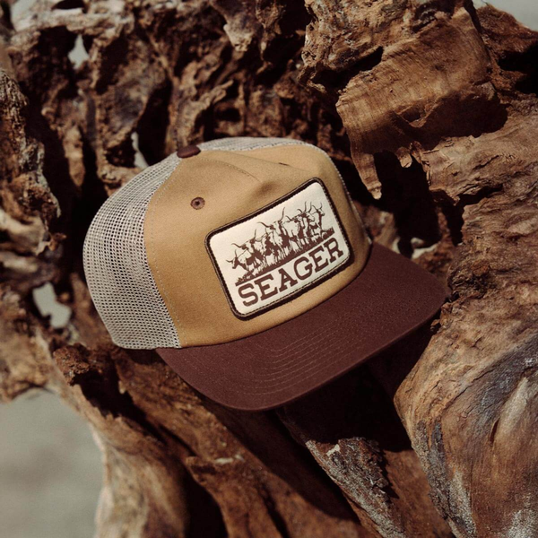 The Herd Snapback Tan/ Brown - Rooster 