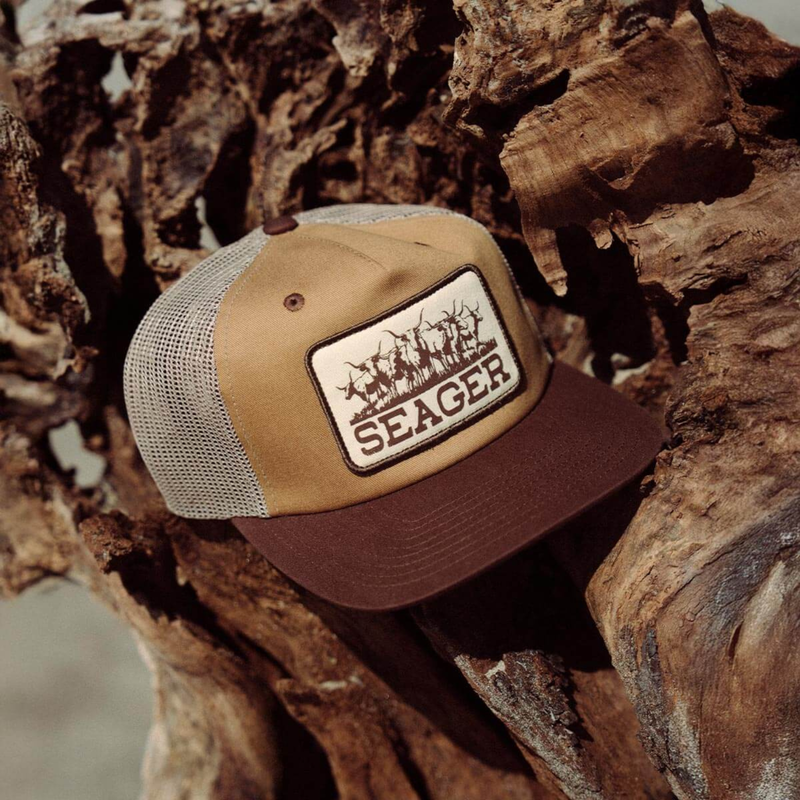 The Herd Snapback Tan/ Brown - Rooster 
